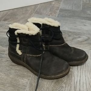 Leather ugg boots rubber sole sheerling